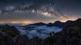 La Voie lactée depuis les Hauts de La Réunion, la nuit d'août