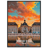 Affiche de bordeaux Miroir d’eau 50 × 70 cm / Noir - Univile