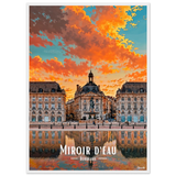 Affiche de bordeaux Miroir d’eau 50 × 70 cm / Blanc - Univile