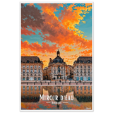 Affiche de bordeaux Miroir d’eau 61 × 91 cm / Blanc - Univile