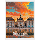 Affiche de bordeaux Miroir d’eau 30 × 40 cm / Blanc - Univile