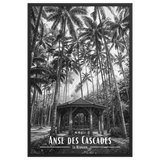 Affiche Anse des Cascades Noir & Blanc 30 × 40 cm Noir - Univile
