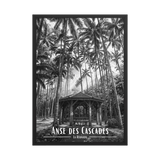 Affiche Anse des Cascades Noir & Blanc 30 × 40 cm Oak - Univile