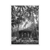 Affiche Anse des Cascades Noir & Blanc 50 × 70 cm Noir - Univile