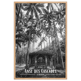 Affiche Anse des Cascades Noir & Blanc 50 × 70 cm Blanc - Univile