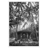 Affiche Anse des Cascades Noir & Blanc 30 × 40 cm Sans Cadre - Univile