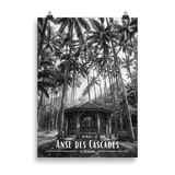Affiche Anse des Cascades Noir & Blanc 61 × 91 cm Blanc - Univile