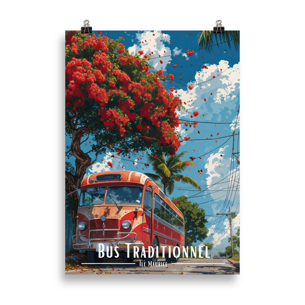 Affiche Bus Traditionnel   - Univ'île