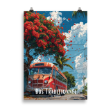 Affiche Bus Traditionnel   - Univ'île