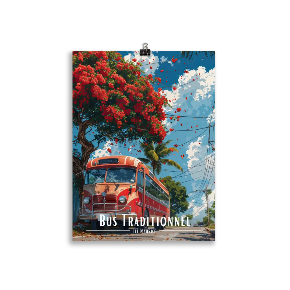 Affiche Bus Traditionnel   - Univ'île