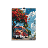 Affiche Bus Traditionnel   - Univ'île