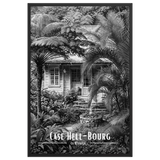 Affiche Case Hell-Bourg Noir & Blanc 30 × 40 cm Noir - Univile