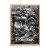 Affiche Case Hell-Bourg Noir & Blanc 50 × 70 cm Sans Cadre - Univile