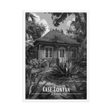 Affiche Case Lontan Noir & Blanc 30 × 40 cm Blanc - Univile