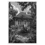 Affiche Case Lontan Noir & Blanc 50 × 70 cm Sans Cadre - Univile