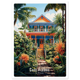 Affiche Carte Postale Case Fleurie   - Univ'île