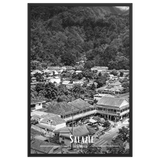 Affiche Le Bourg de Salazie Noir & Blanc 30 × 40 cm Sans Cadre - Univile