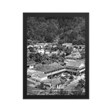 Affiche Le Bourg de Salazie Noir & Blanc 30 × 40 cm Noir - Univile