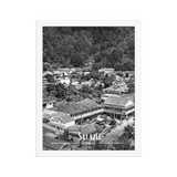 Affiche Le Bourg de Salazie Noir & Blanc 50 × 70 cm Oak - Univile