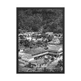 Affiche Le Bourg de Salazie Noir & Blanc 30 × 40 cm Oak - Univile