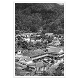 Affiche Le Bourg de Salazie Noir & Blanc 30 × 40 cm Blanc - Univile