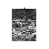 Affiche Le Bourg de Salazie Noir & Blanc 61 × 91 cm Blanc - Univile