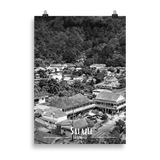 Affiche Le Bourg de Salazie Noir & Blanc 61 × 91 cm Noir - Univile