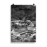 Affiche Le Bourg de Salazie Noir & Blanc 61 × 91 cm Oak - Univile