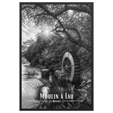 Affiche Moulin à Eau Noir & Blanc 30 × 40 cm Sans Cadre - Univile