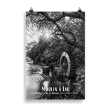 Affiche Moulin à Eau Noir & Blanc 61 × 91 cm Oak - Univile