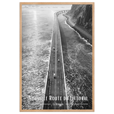 Affiche Nouvelle Route du Littoral Noir & Blanc 50 × 70 cm Noir - Univile