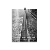 Affiche Nouvelle Route du Littoral Noir & Blanc 61 × 91 cm Blanc - Univile