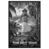 Affiche Phare Sainte-Suzanne Noir & Blanc 30 × 40 cm Sans Cadre - Univile