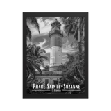 Affiche Phare Sainte-Suzanne Noir & Blanc 30 × 40 cm Noir - Univile