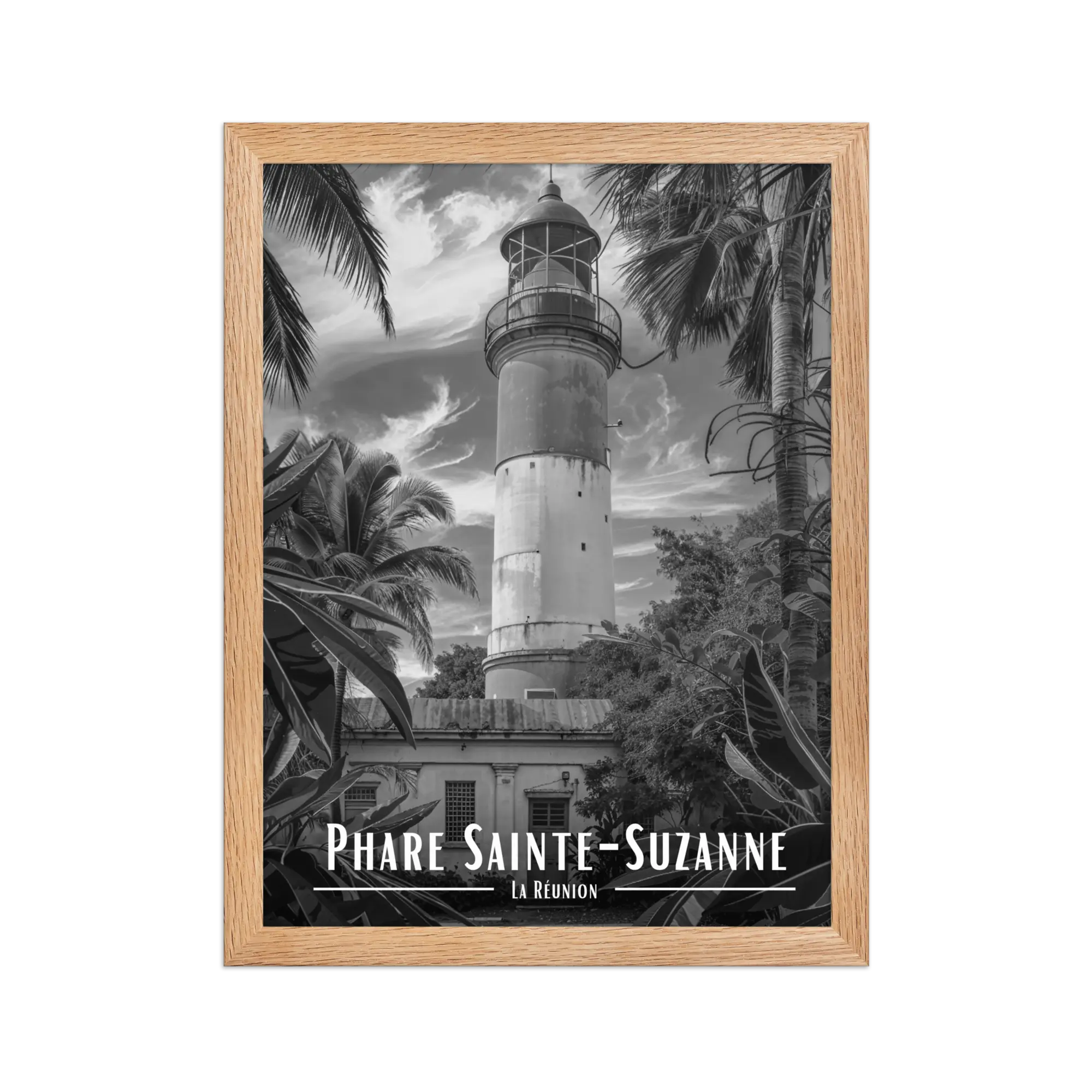 Affiche Phare Sainte-Suzanne Noir & Blanc 61 × 91 cm Sans Cadre - Univile