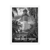 Affiche Phare Sainte-Suzanne Noir & Blanc 50 × 70 cm Oak - Univile