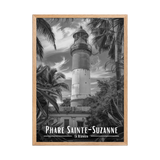 Affiche Phare Sainte-Suzanne Noir & Blanc 50 × 70 cm Blanc - Univile