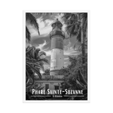 Affiche Phare Sainte-Suzanne Noir & Blanc 50 × 70 cm Sans Cadre - Univile