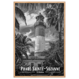 Affiche Phare Sainte-Suzanne Noir & Blanc 50 × 70 cm Noir - Univile