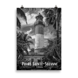 Affiche Phare Sainte-Suzanne Noir & Blanc 61 × 91 cm Noir - Univile