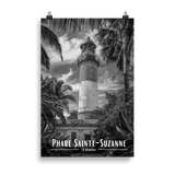 Affiche Phare Sainte-Suzanne Noir & Blanc 61 × 91 cm Oak - Univile