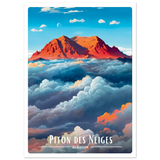 Affiche Carte Postale Piton des neiges   - Univ'île