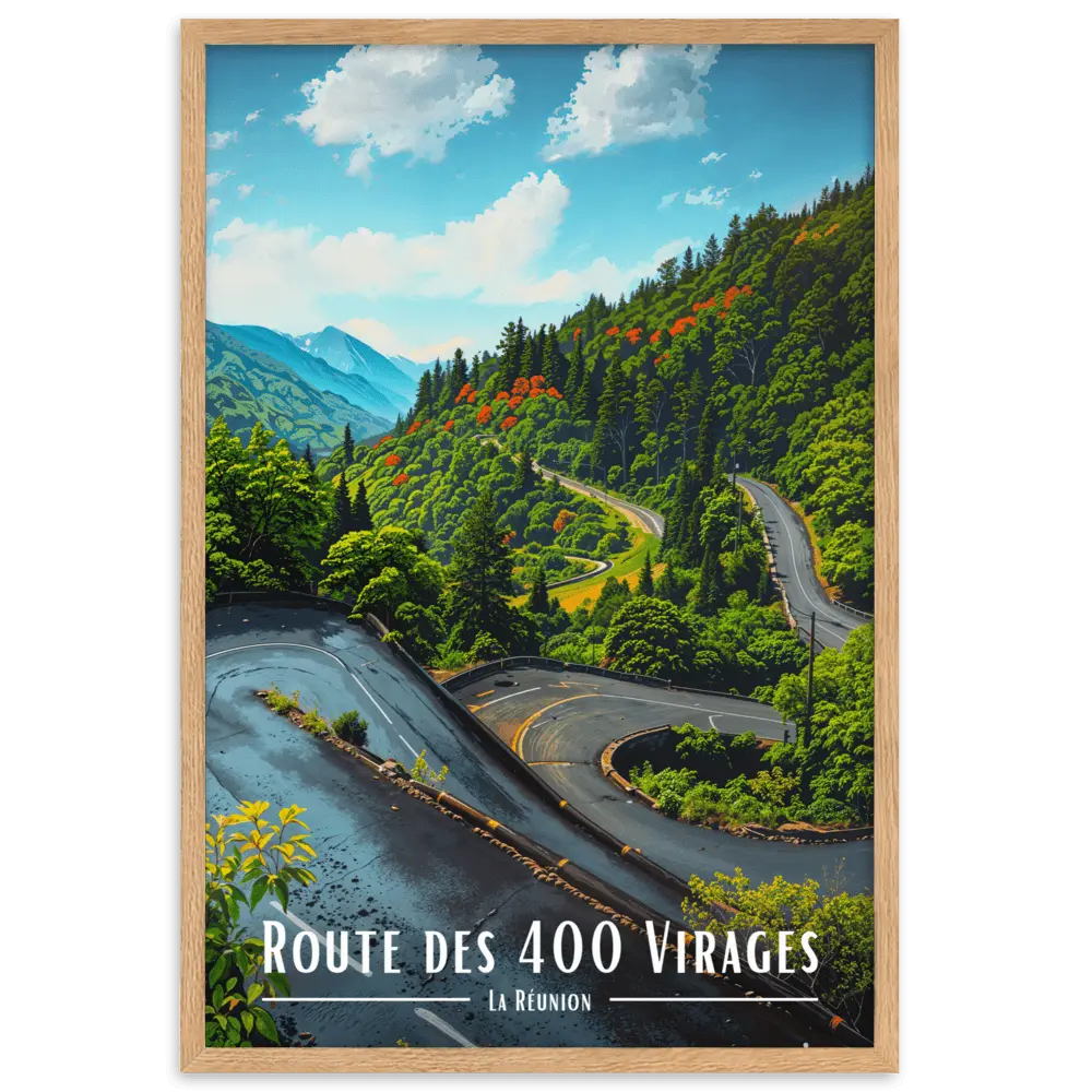 Route 400 Route des 400 virages | Affiches de la Réunion | Univile