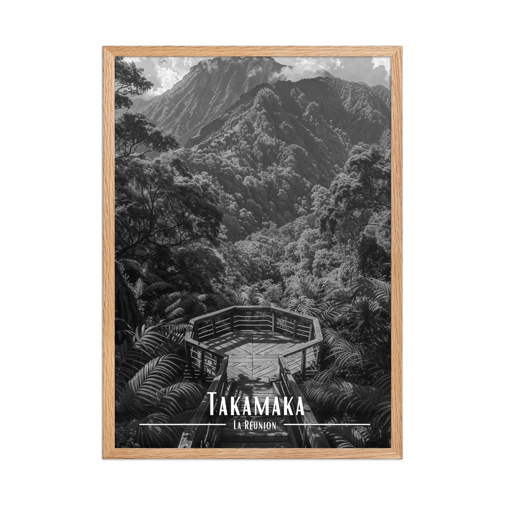 Affiche Takamaka Noir & Blanc 50 × 70 cm Blanc - Univile