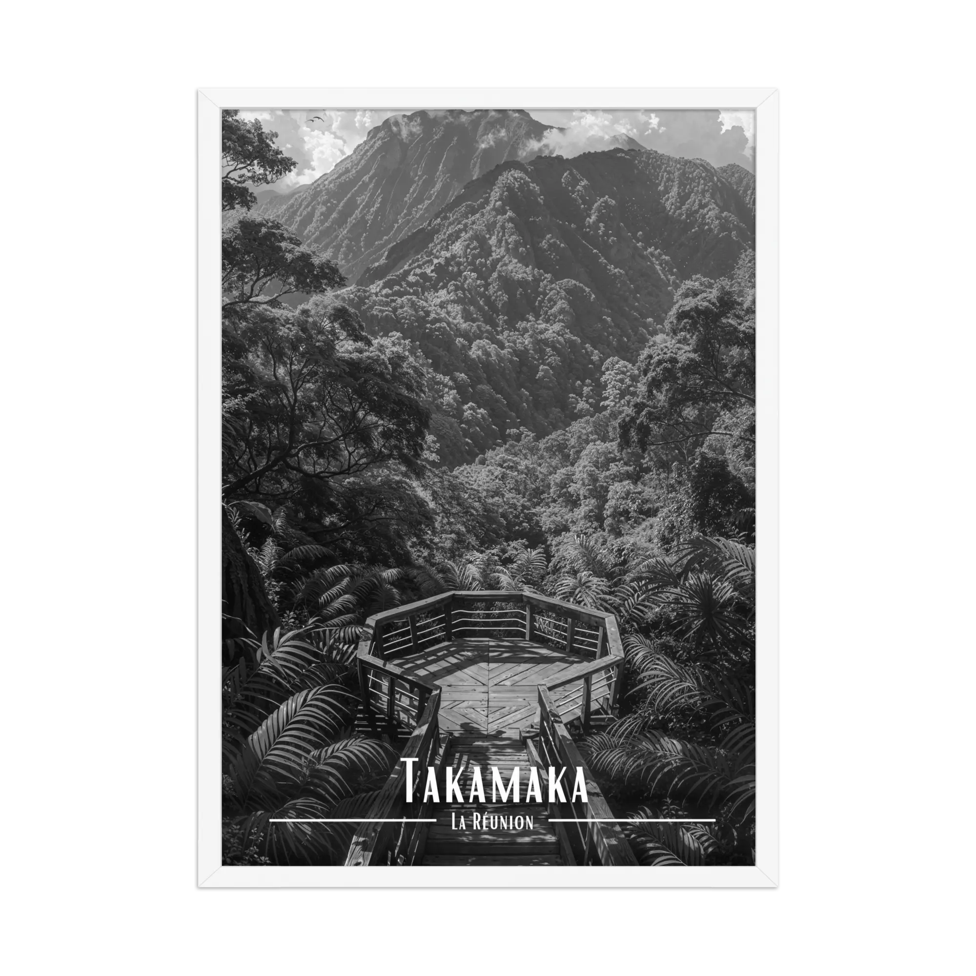 Affiche Takamaka Noir & Blanc 50 × 70 cm Sans Cadre - Univile