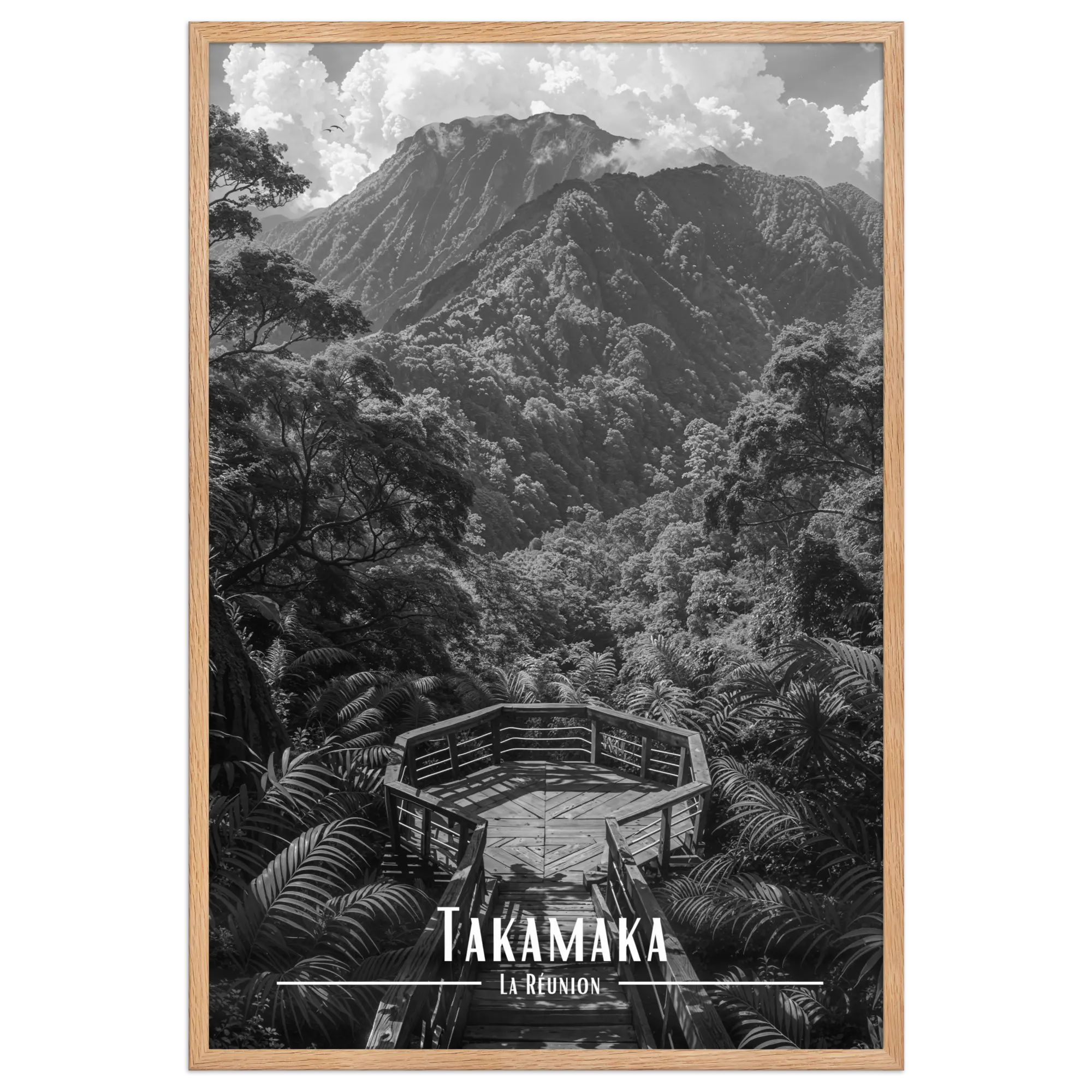 Affiche Takamaka Noir & Blanc 50 × 70 cm Noir - Univile