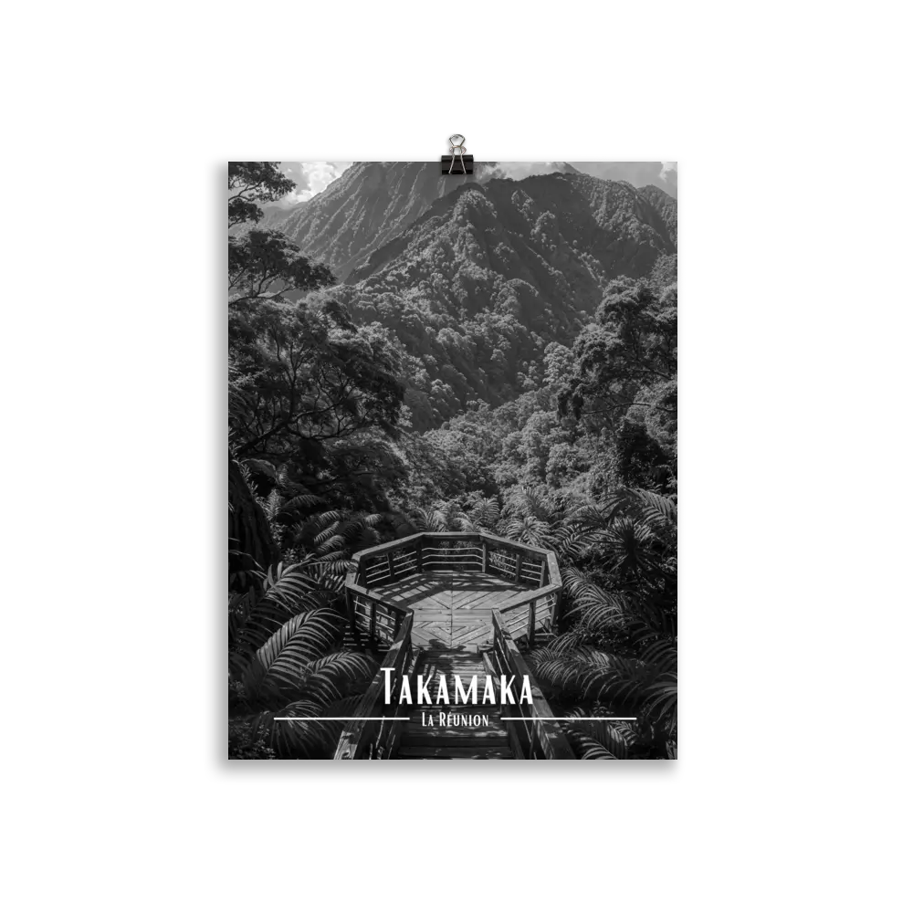 Affiche Takamaka Noir & Blanc 61 × 91 cm Blanc - Univile