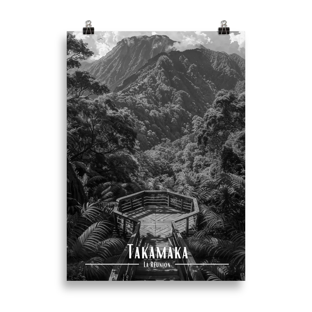 Affiche Takamaka Noir & Blanc 61 × 91 cm Noir - Univile