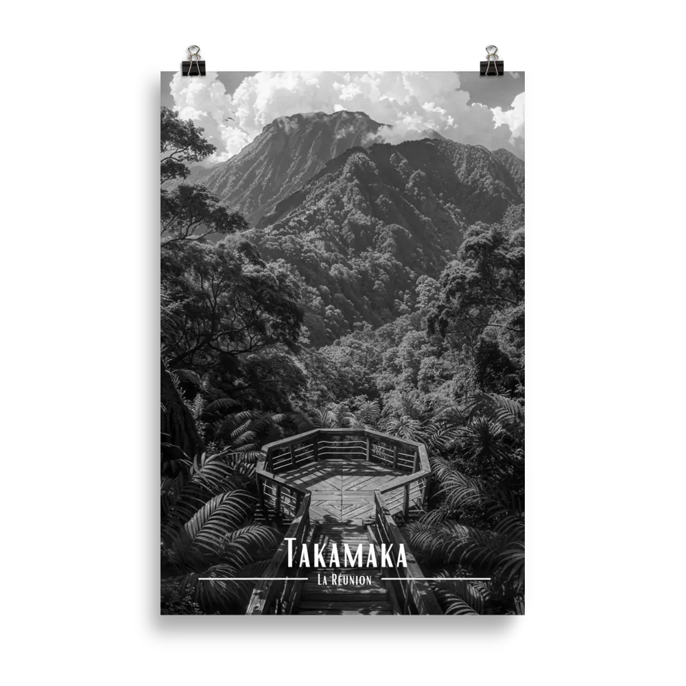 Affiche Takamaka Noir & Blanc 61 × 91 cm Oak - Univile