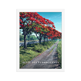 Affiche de La Réunion Allée des Flamboyants 30 × 40 cm / Blanc - Univile La Réunion